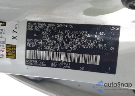 2006 Scion Xb z USA, uszkodzony, nr VIN JTLKT324X64071455